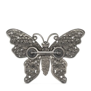 Crystal studded butterfly brooch