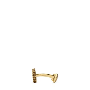 Yellow gold Interlocking G cufflinks