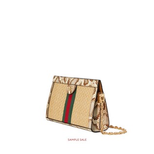 Bolso Hombro Ophidia Pequeño de Paja