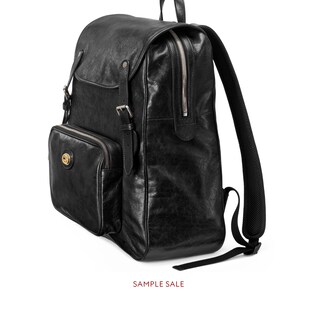 Medium soft leather backpack