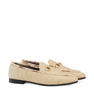 Mocassins en raphia Gucci Jordaan pour femme