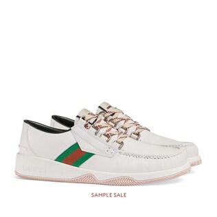 Leather lace-up shoe with Web