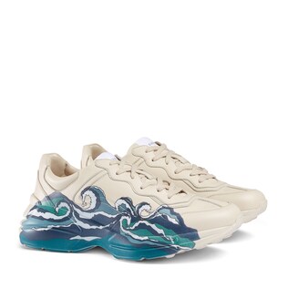 Men's Rhyton leather sneaker with wave