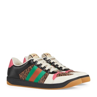 Online Exclusive Men's Screener leopard print sneaker