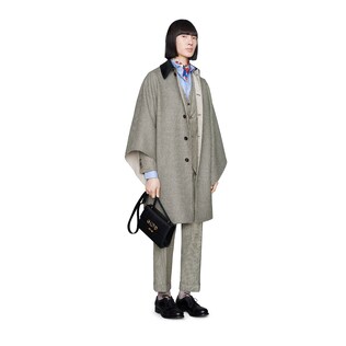 Gilet elegante in lana pied de poule