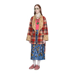 Skirt with star, moon and bead embroidery