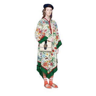 Kleid im Kimono-Stil mit Flora-Print