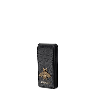 Animalier leather money clip