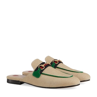 Mules en toile Princetown pour femme