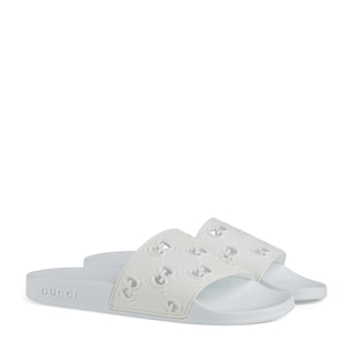 Sandalo slider donna in gomma GG
