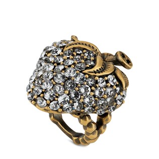 Strawberry ring with crystals