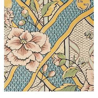 Floral print wallpaper