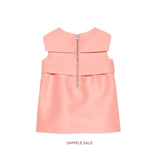 Baby cotton silk dress with bow
