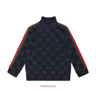 Children's GG lamé zip-up sweatshirt