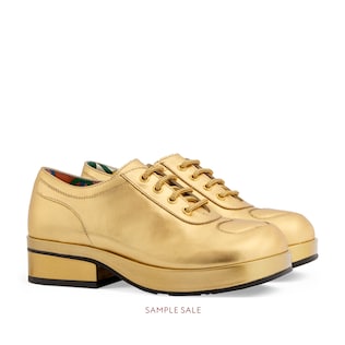 Children's metallic leather shoe