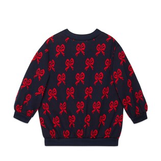 Children's bow jersey bomber jacket