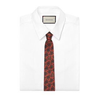 Interlocking G paisley silk tie