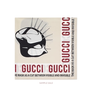 Silk scarf with Gucci masks print