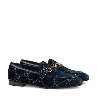 Gucci Jordaan GG velvet loafer