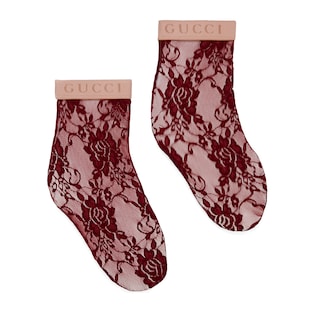 Floral lace ankle socks