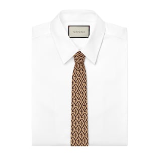 G rhombus silk tie