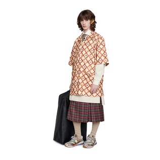 Oversize paper effect bowling shirt