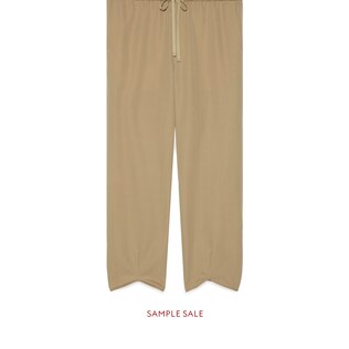 Wool satin track bottoms