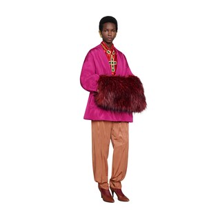 Silk bomber jacket with scarf