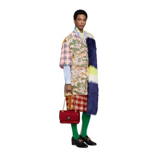 Oversize check wool shorts