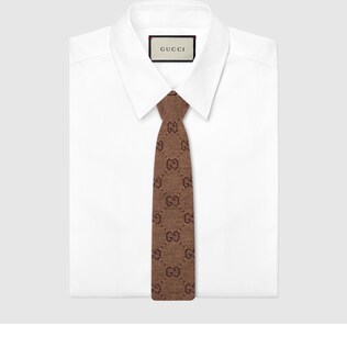 GG wool tie