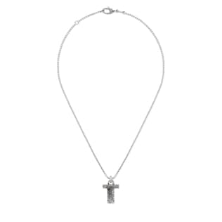 シルバー イニシャルネックレス “T”