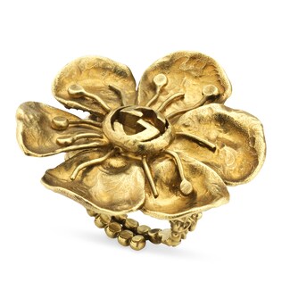 花卉細節金屬戒指