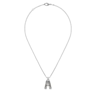 Collier avec lettre « A » en argent