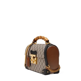 Sac à épaule GG Padlock en bambou petite taille