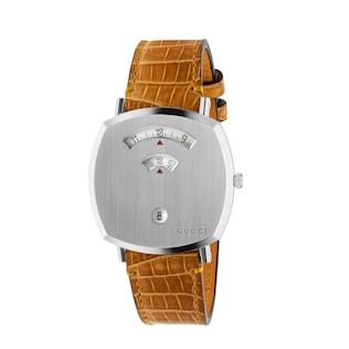 Grip alligator watch strap, 38mm
