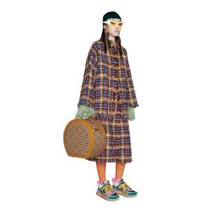 Gonna in tweed con ferro di cavallo