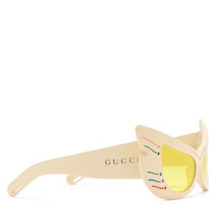 Mask acetate sunglasses