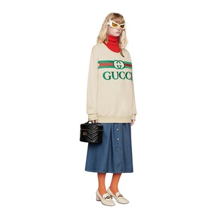 Oversize sweatshirt with Gucci logo