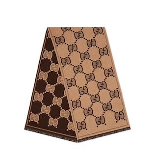 GG wool jacquard scarf