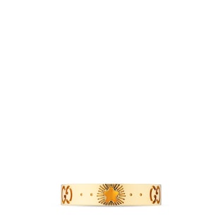 Icon yellow gold ring with stars