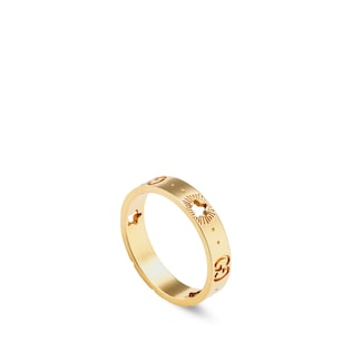 Anello Icon in oro giallo con stelle