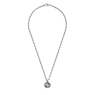 Silver necklace with Interlocking G