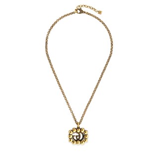 Crystal Double G necklace