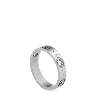 Icon Ring aus Weißgold mit Sternen