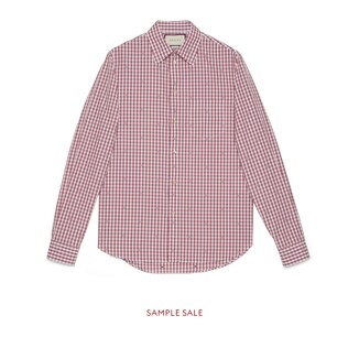 Chemise à carreaux en fil coupé et G carré