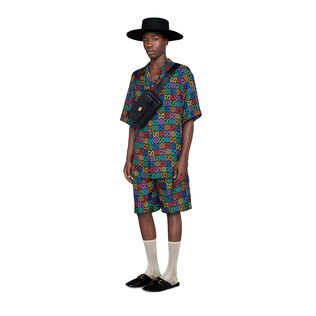 GG Psychedelic print bowling shirt