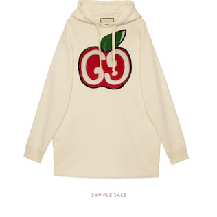 Robe à capuche et imprimé pomme GG