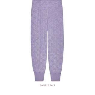 Hose aus glitzernder Wolle mit GG Print