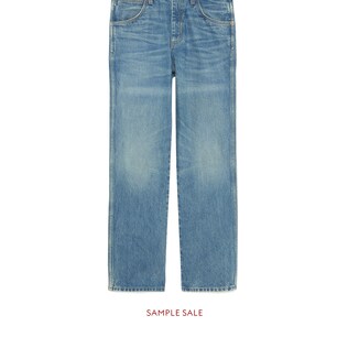 Marble washed denim trousers