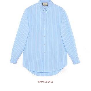 Chemise oversize en coton rayé